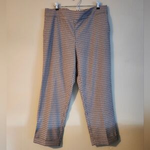 Rachel Zoe brown and cream plaid pull on pants